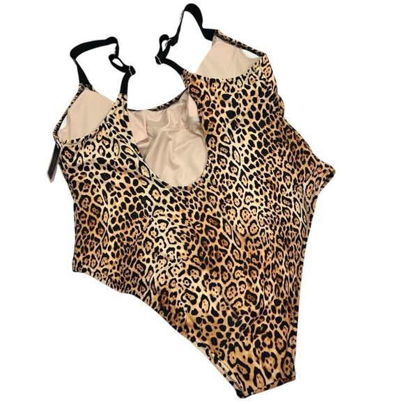 NWT VICTORIA'S SECRET Shine Strap Vardia One-piece Swimsuit Animal Print XL - Picture 3 of 8
